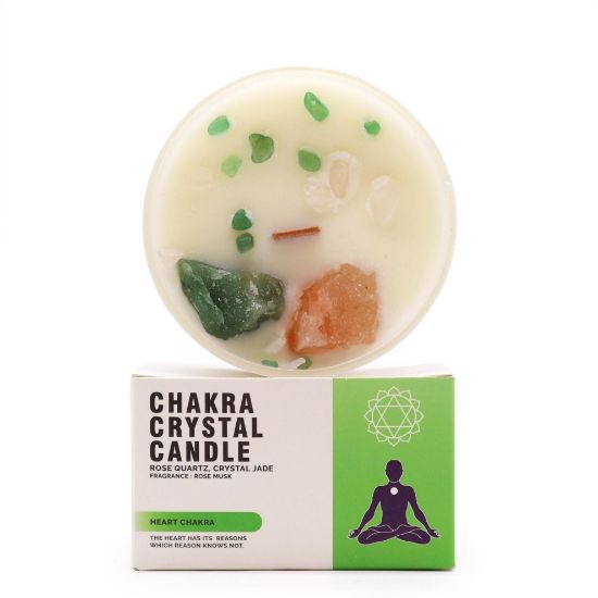 Picture of Chakra Crystal Candles - Heart Chakra