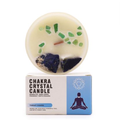 Picture of Chakra Crystal Candles - Throat Chakra