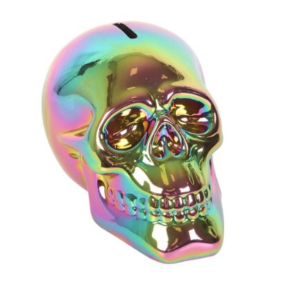 Picture of 16cm Metallic look Skull Money Bank