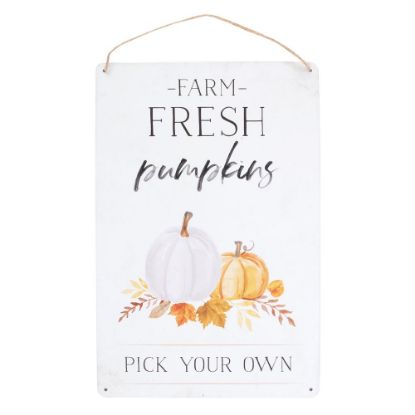 Picture of Farm Fresh Pumpkins Metal Hanging Sign
