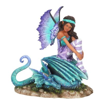 Picture of 16cm Dragon Perch Fairy Figurine by Amy Brown