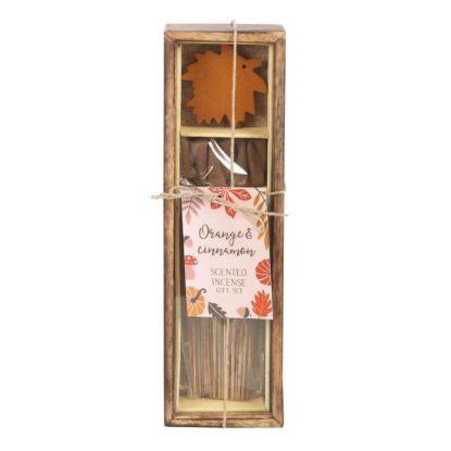 Picture of Autumn Leaf Orange & Cinnamon Incense Gift Set