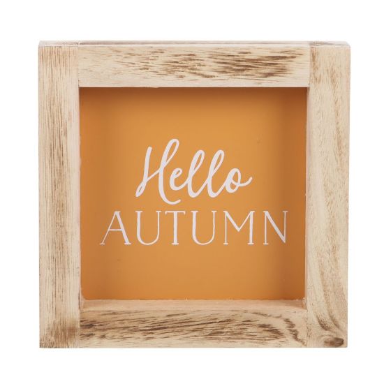 Picture of Orange Hello Autumn Wooden Frame Sign