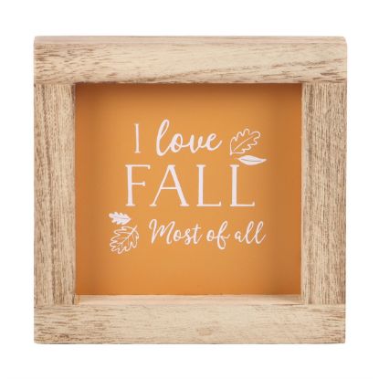 Picture of Orange I Love Fall Most of All Wooden Frame Sign