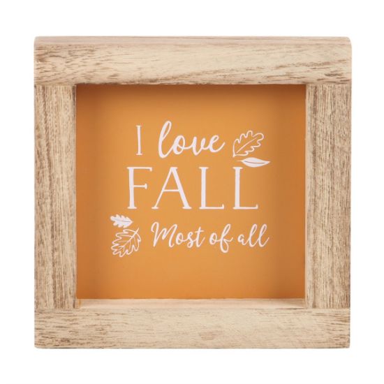 Picture of Orange I Love Fall Most of All Wooden Frame Sign