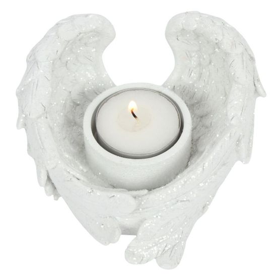 Picture of Glitter Angel Wing Candle Holder