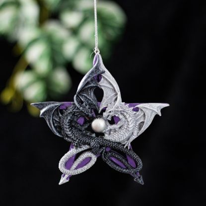 Picture of Pentagram Dragon Hanging Ornament by Anne Stokes