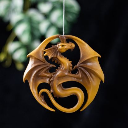 Picture of Dragon Medal Hanging Ornament by Anne Stokes