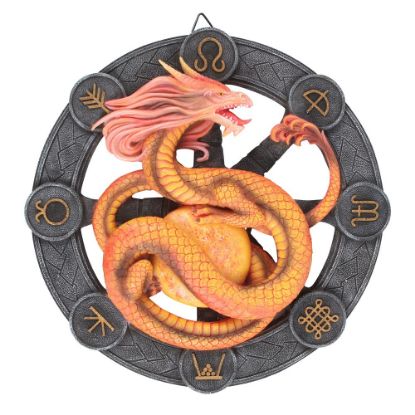 Picture of Litha Dragon Resin Wall Plaque by Anne Stokes