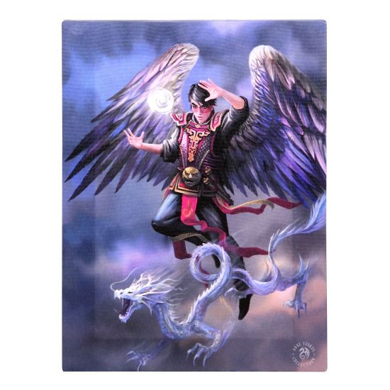 Picture of 19x25cm Air Element Wizard Canvas Plaque by Anne Stokes