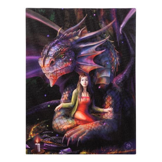 Picture of 19x25cm Spirit Dragon Canvas Plaque by Anne Stokes