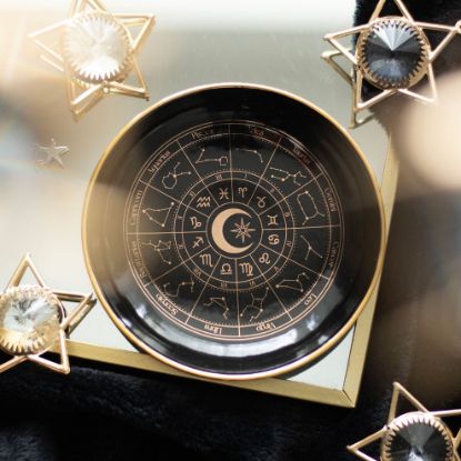 Picture of Black Astrology Wheel Trinket Dish