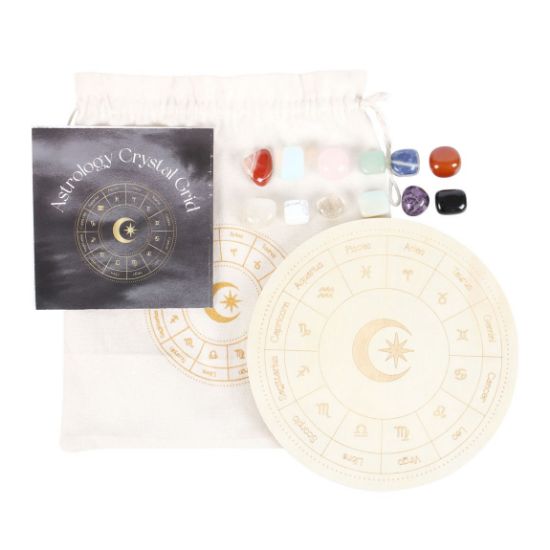 Picture of Astrology Wheel Crystal Grid Set