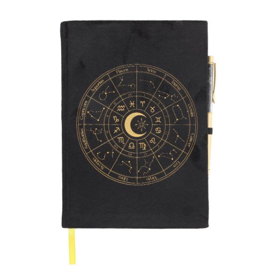 Picture of Astrology Wheel Journal with Black Obsidian Pen