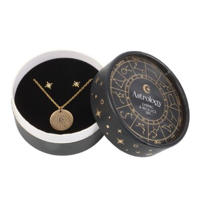 Picture of Astrology Wheel Earring and Necklace Set