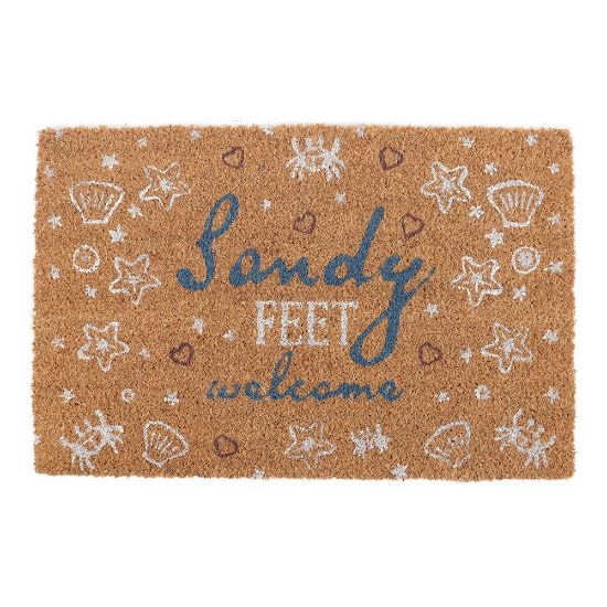 Picture of Natural Sandy Feet Welcome Doormat