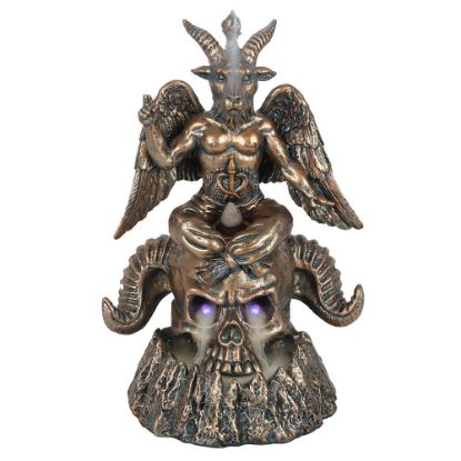 Picture of Gold Baphomet LED Backflow Incense Burner