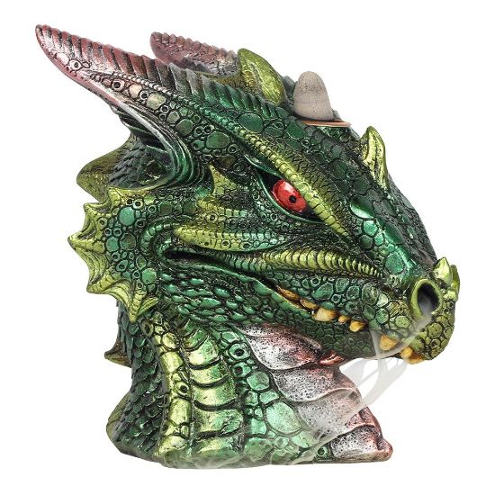 Picture of Large Green Dragon Head Backflow Incense Burner