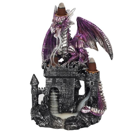 Picture of Purple Dragon on Castle Backflow Incense Burner