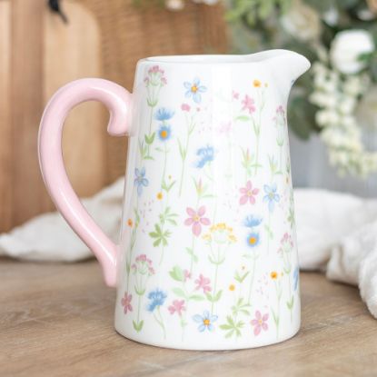 Picture of Floral Print Ceramic Flower Jug
