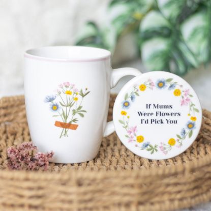 Picture of If Mums Were Flowers Floral Mug & Coaster Set