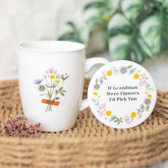 Picture of If Grandmas Were Flowers Floral Mug & Coaster Set