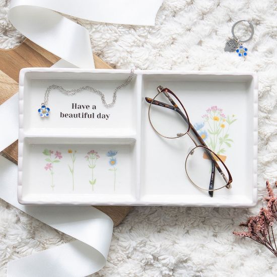 Picture of Have a Beautiful Day Floral Trinket Tray