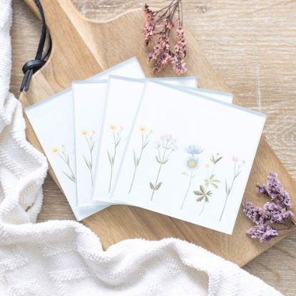 Picture of Floral Glass Coaster Set