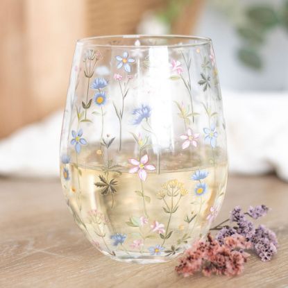 Picture of Floral Print Stemless Glass
