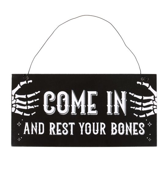 Picture of Come In and Rest Your Bones Hanging Sign
