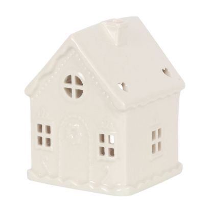 Picture of White Gingerbread House Tealight Holder