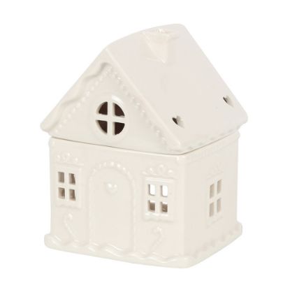 Picture of White Gingerbread House Oil Burner