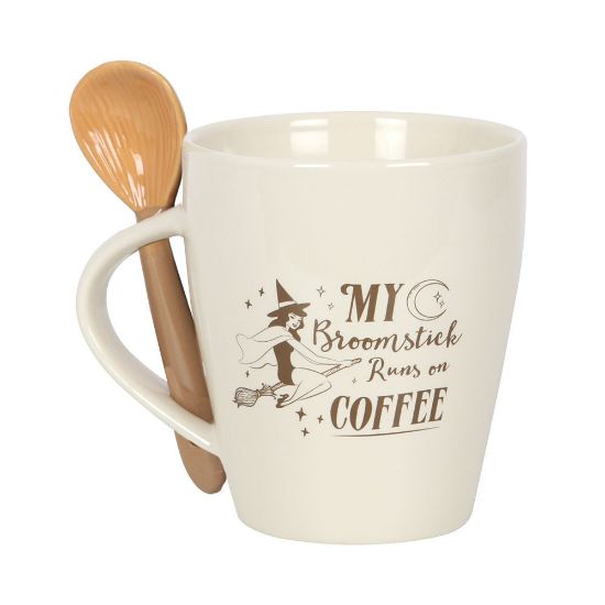 Picture of My Broomstick Runs on Coffee Mug and Spoon Set