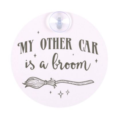 Picture of My Other Car is a Broom Window Sign