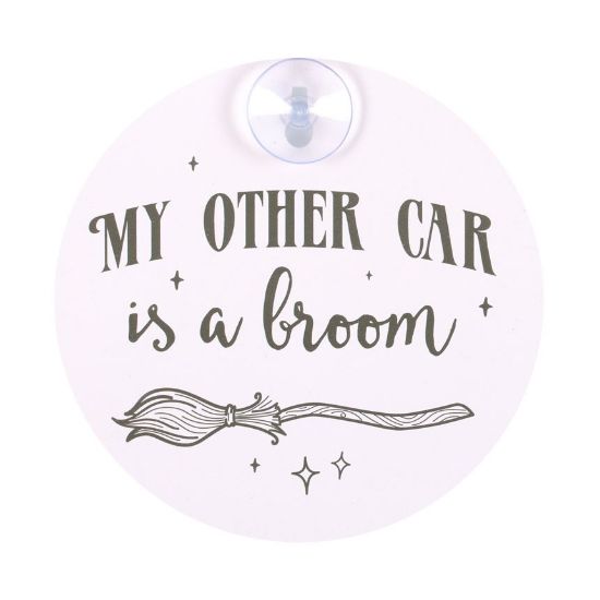 Picture of My Other Car is a Broom Window Sign