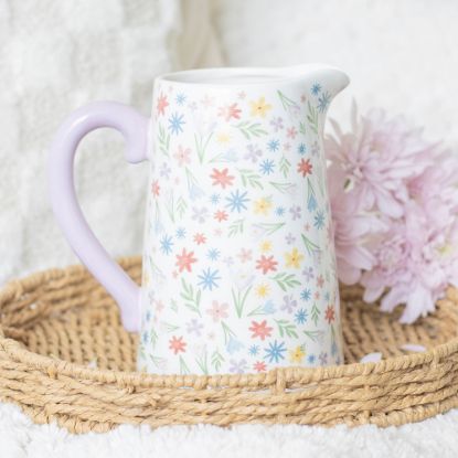 Picture of Spring Floral Print Ceramic Flower Jug