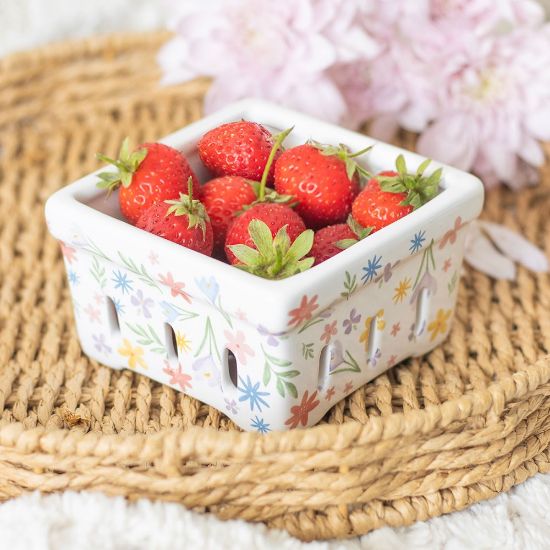 Picture of Spring Floral Print Ceramic Berry Basket