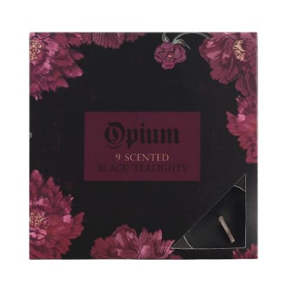 Picture of Pack of 9 Opium Scented Black Tealights