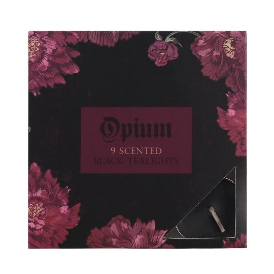 Picture of Pack of 9 Opium Scented Black Tealights