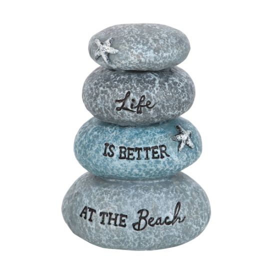 Picture of Life is Better at the Beach Resin Stone Ornament