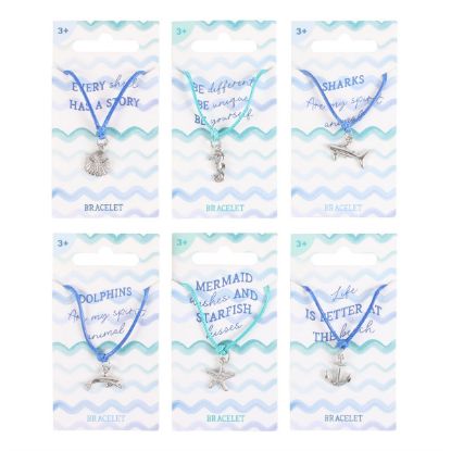 Picture of Pack of 12 Nautical Bracelets with Metal Charms