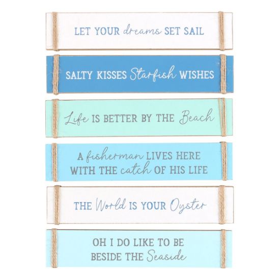 Picture of Pack of 6 Nautical Block Signs