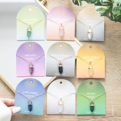 Picture of Set of 9 Crystal Pendant Necklaces