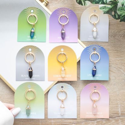 Picture of Set of 9 Crystal Keyrings