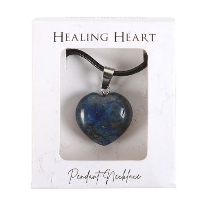 Picture of Lapis Lazuli Healing Crystal Heart Necklace