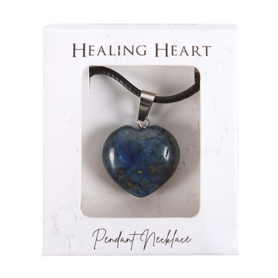Picture of Lapis Lazuli Healing Crystal Heart Necklace