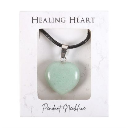 Picture of Green Adventurine Healing Crystal Heart Necklace