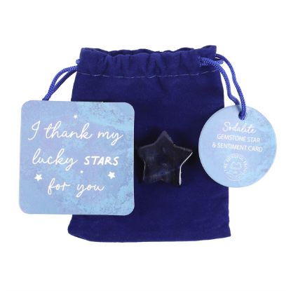 Picture of Lucky Stars Lucky Sodalite Crystal Star in a Bag