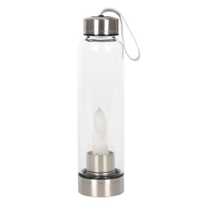 Picture of Clear Quartz Energising Glass Water Bottle