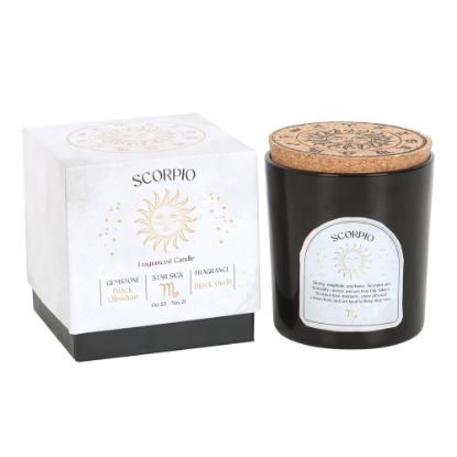 Picture of Scorpio Black Oudh Gemstone Zodiac Candle